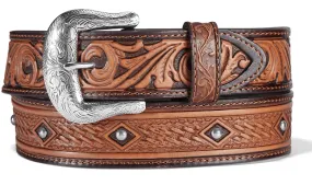 Tony Lama Unisex Diamond Drifter Embossed Leather Belt C42784