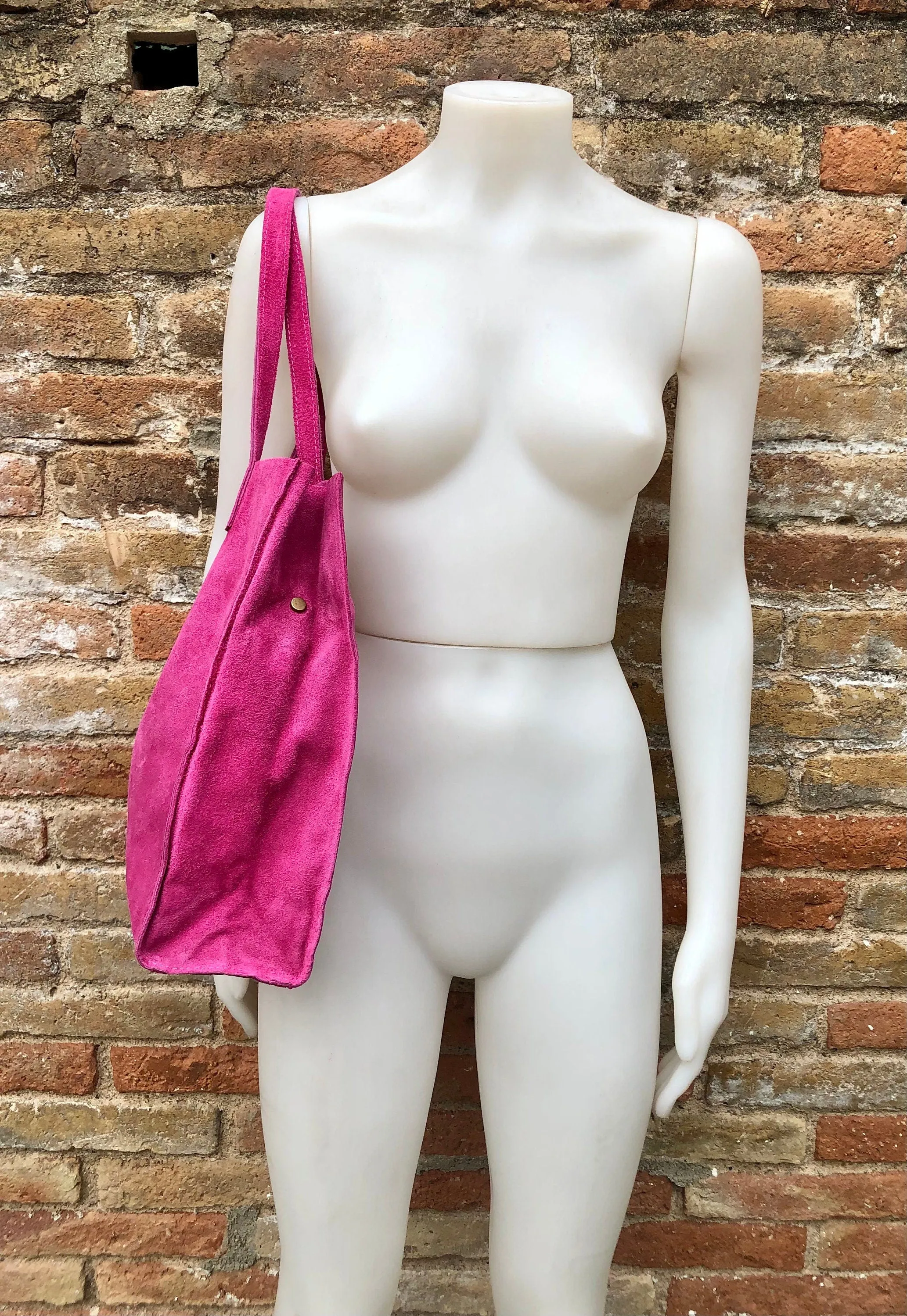 Tote suede leather bag in BLACK.Soft natural genuine leather shopper bag.  Black suede shopper. Black shoulder bag. Black suede purse.