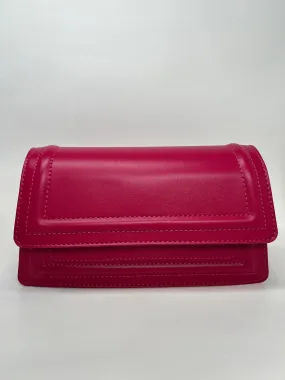 Valeria - Fuchsia Leather Clutch