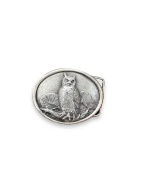 Vintage 1983 Siskiyou Owl Brass Belt Buckle
