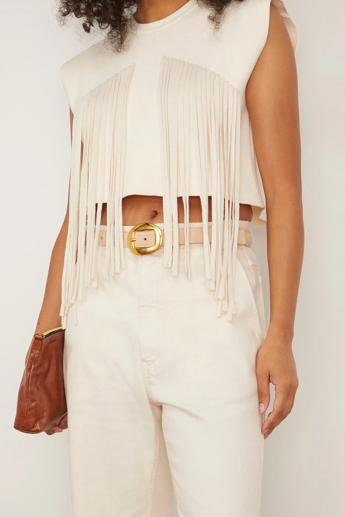 Vintage Brass Belt in Light