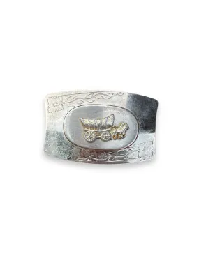 Vintage Covered Wagon Belt Buckle