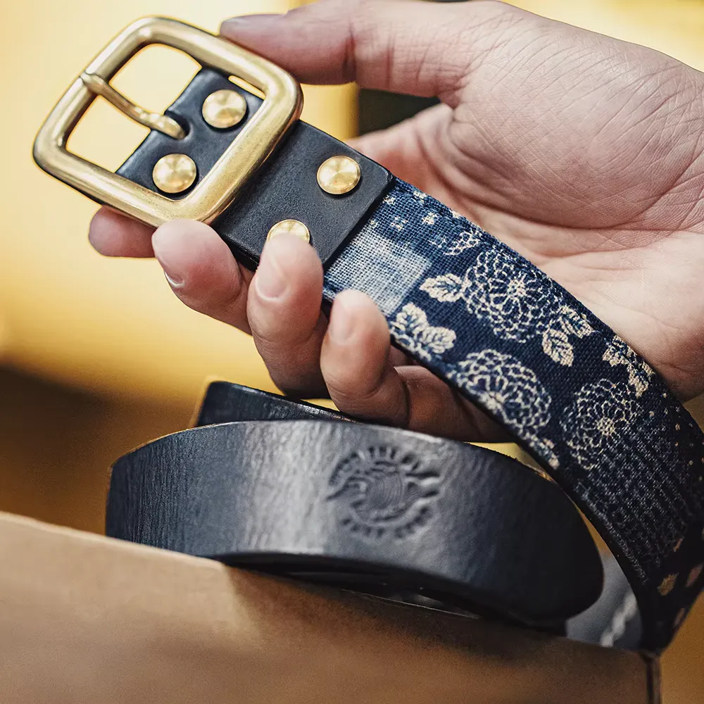 Vintage Cowhide Patchwork Belt