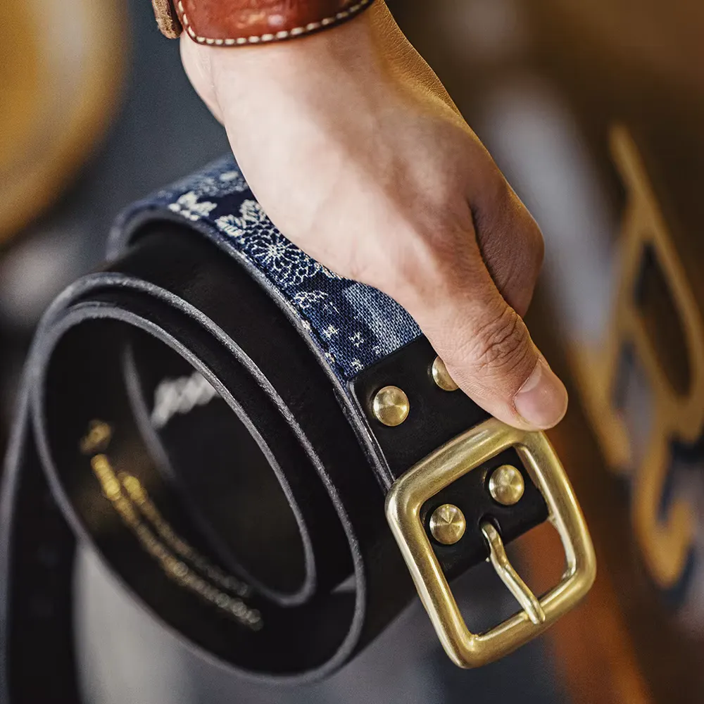 Vintage Cowhide Patchwork Belt