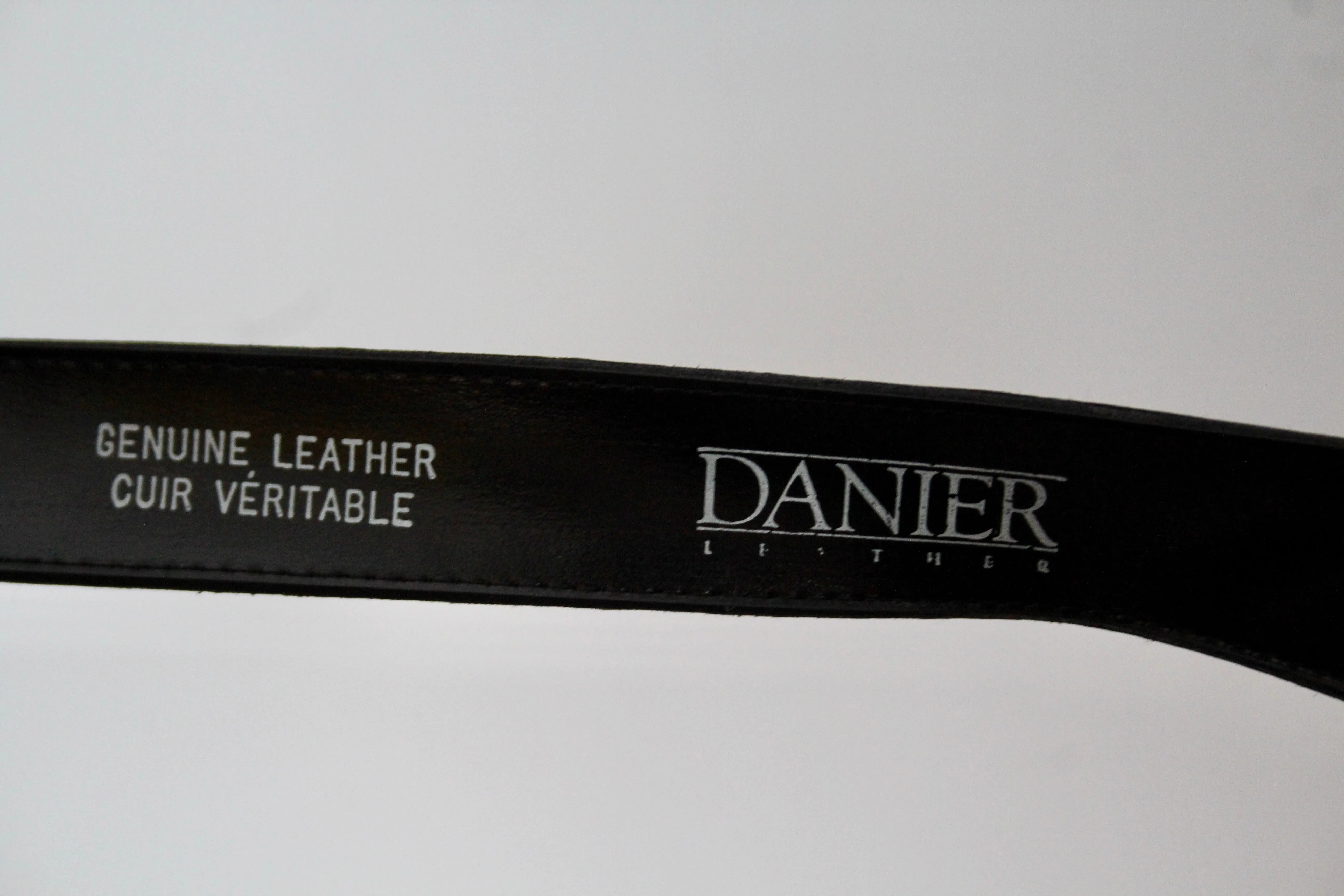 Vintage Danier Black Suede Belt 28.5-32.”
