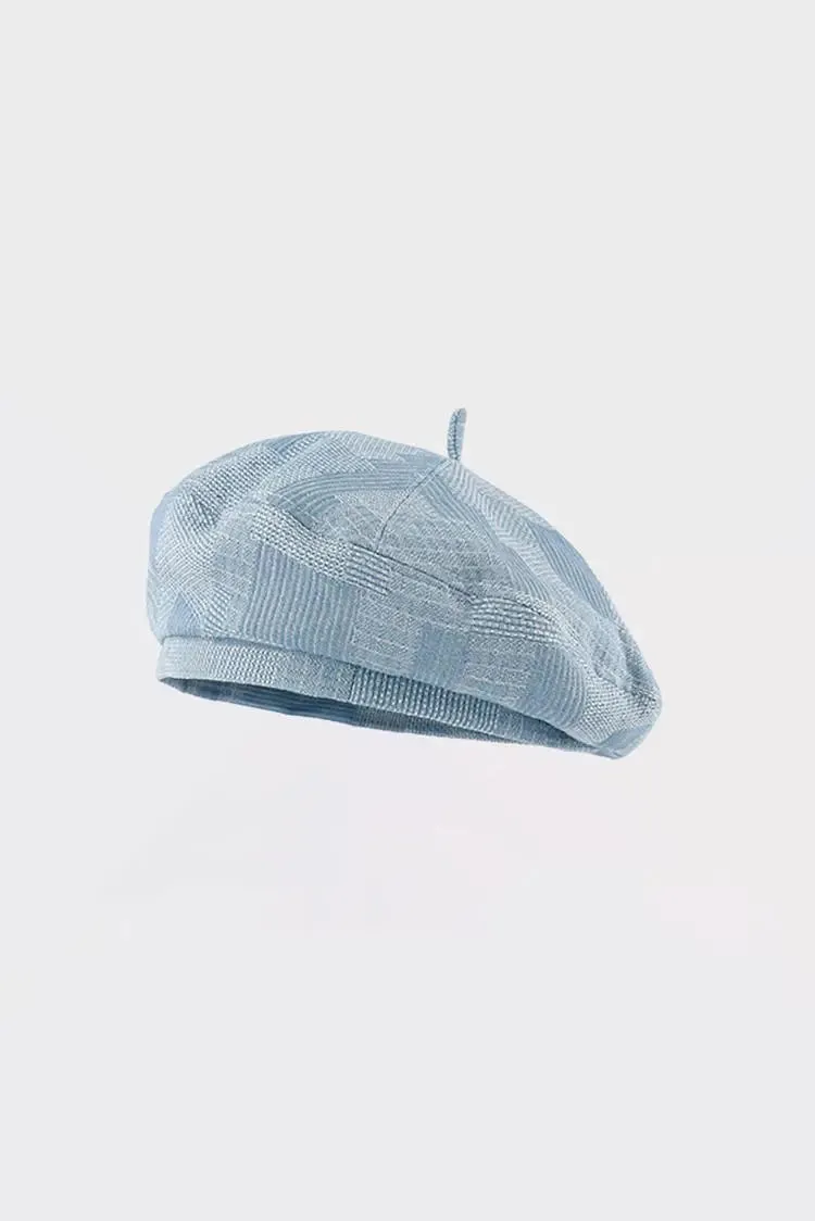 Vintage Denim Beret Hat