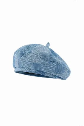 Vintage Denim Beret Hat