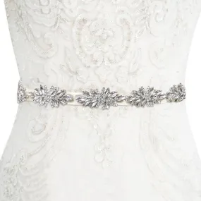 Vintage Inspired Bridal Belt, Wedding Dress Belt, Organza Sash 7052