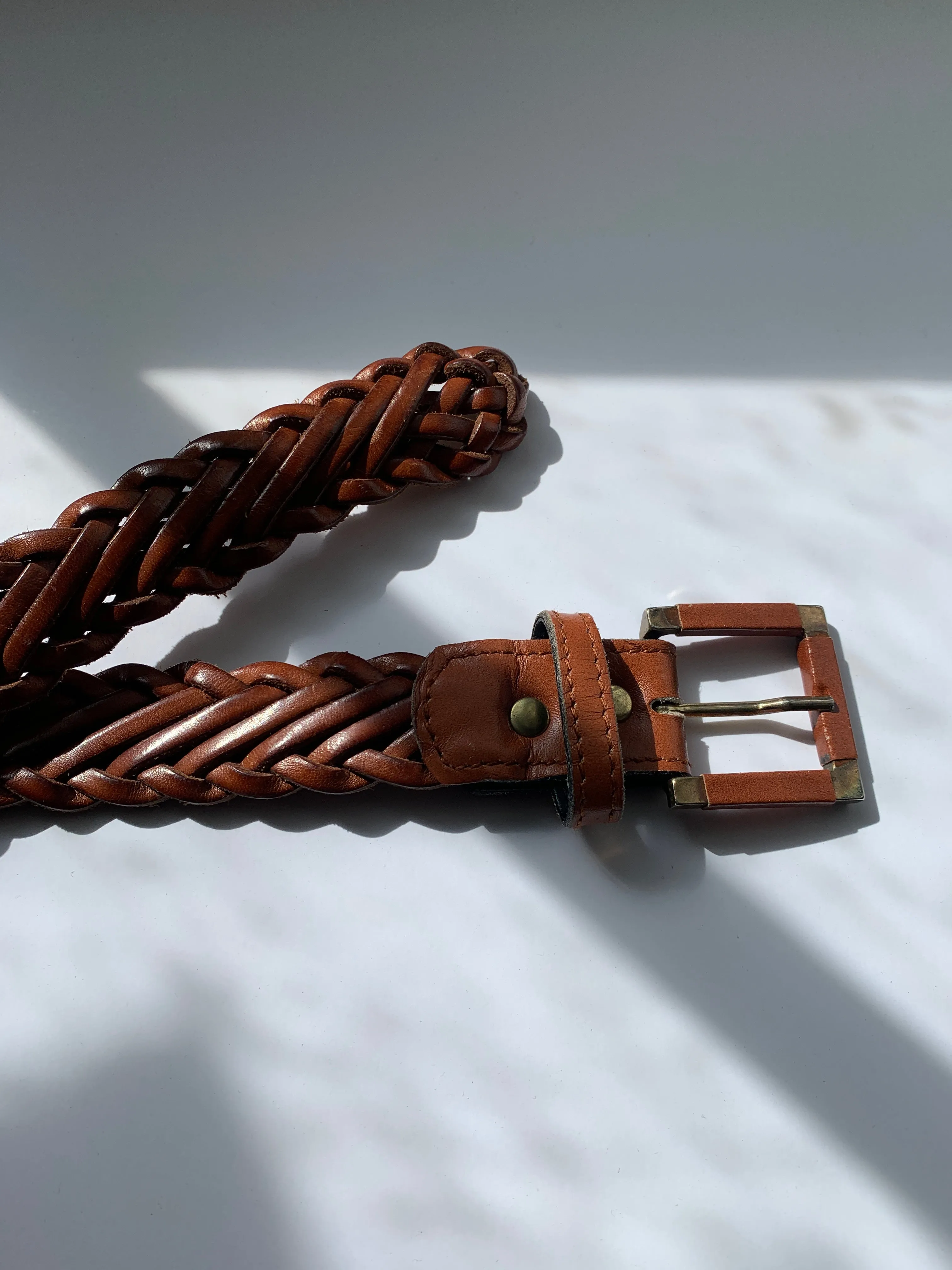 Vintage plaited belt W26-32"