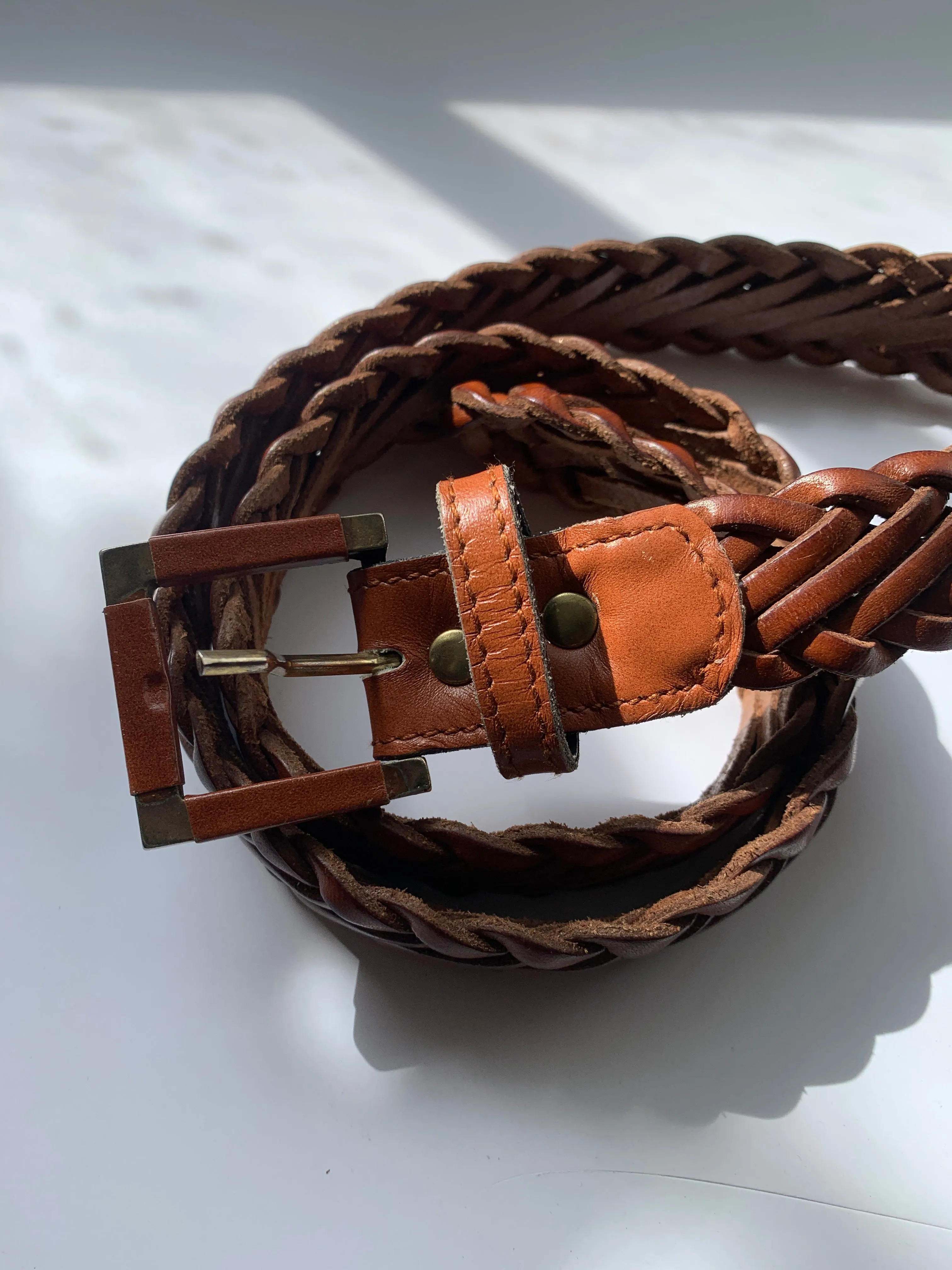 Vintage plaited belt W26-32"