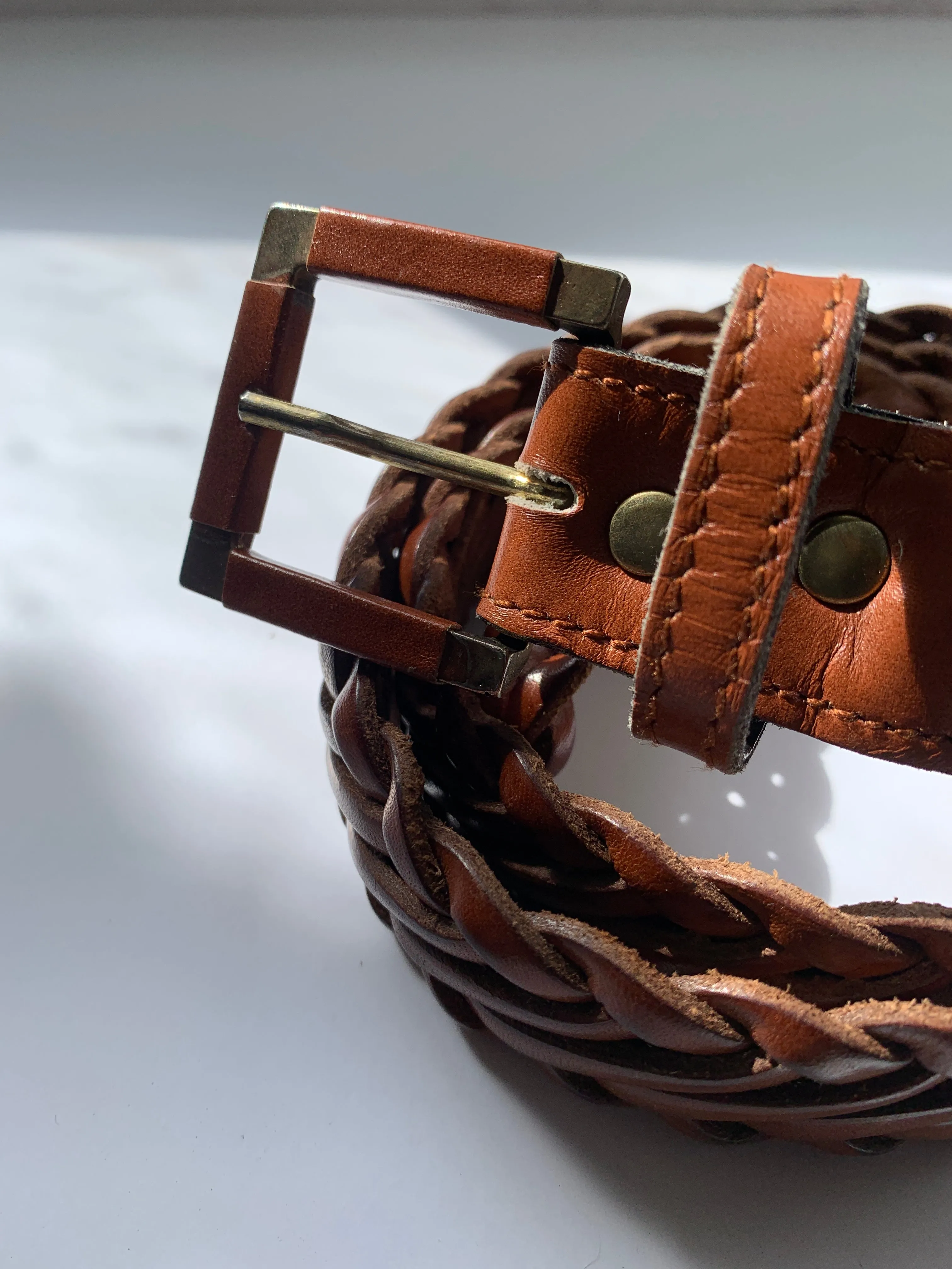 Vintage plaited belt W26-32"
