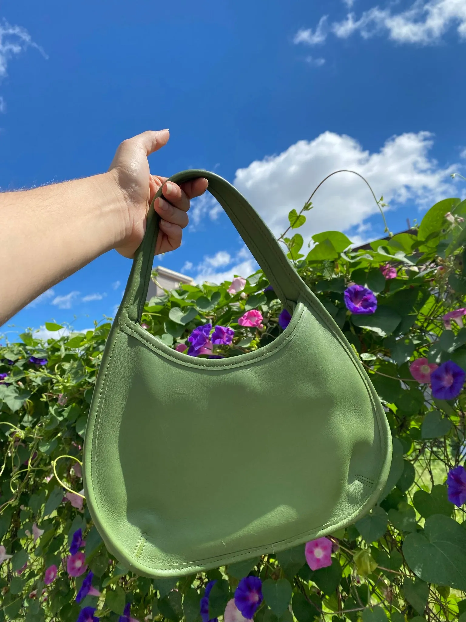Vintage Sage Green Coach Ergo Mini Leather Bag