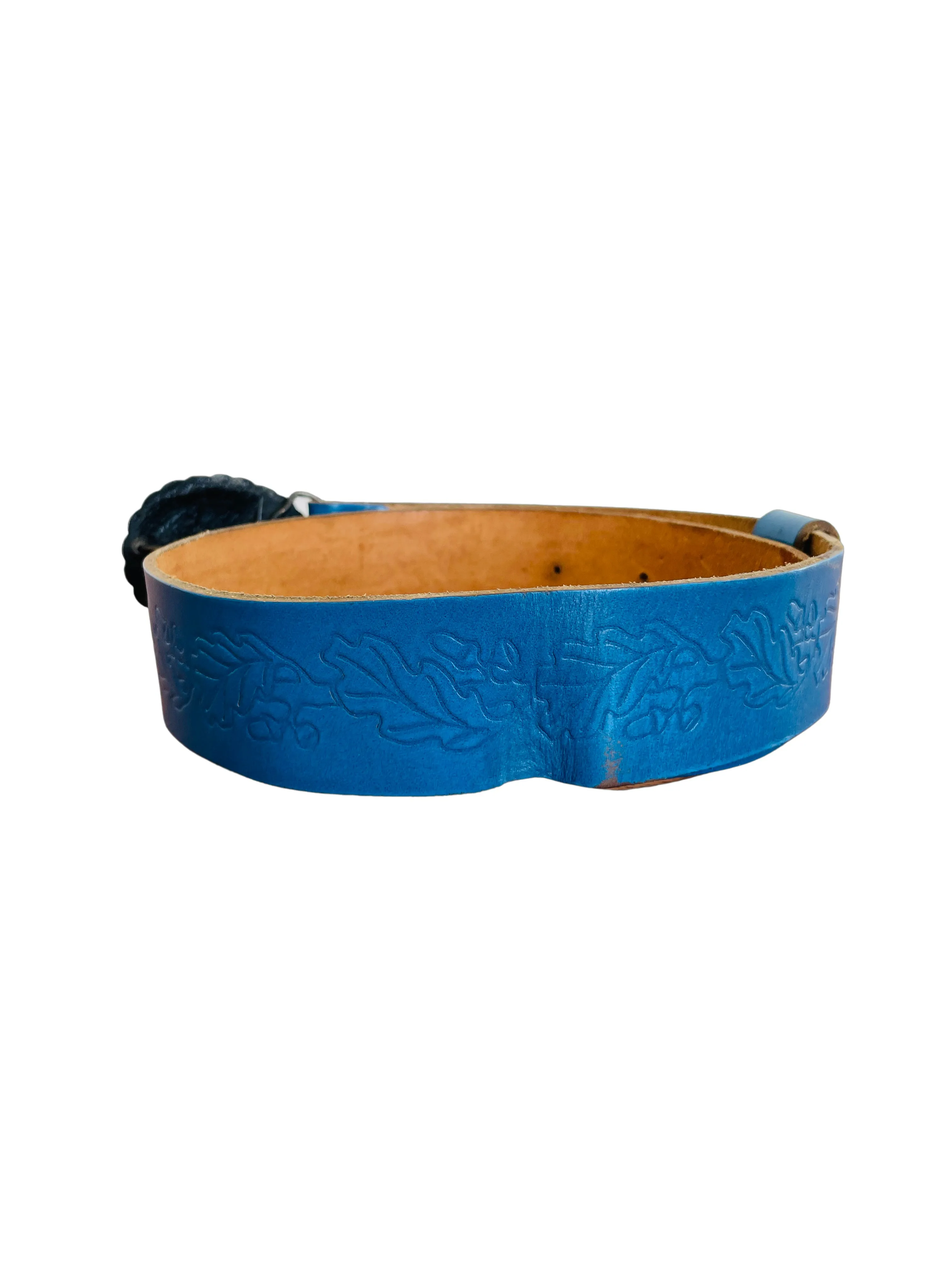 Vintage Turquoise Leather Belt