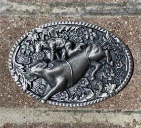 Vintage Western Cowboy Rodeo Belt Buckle