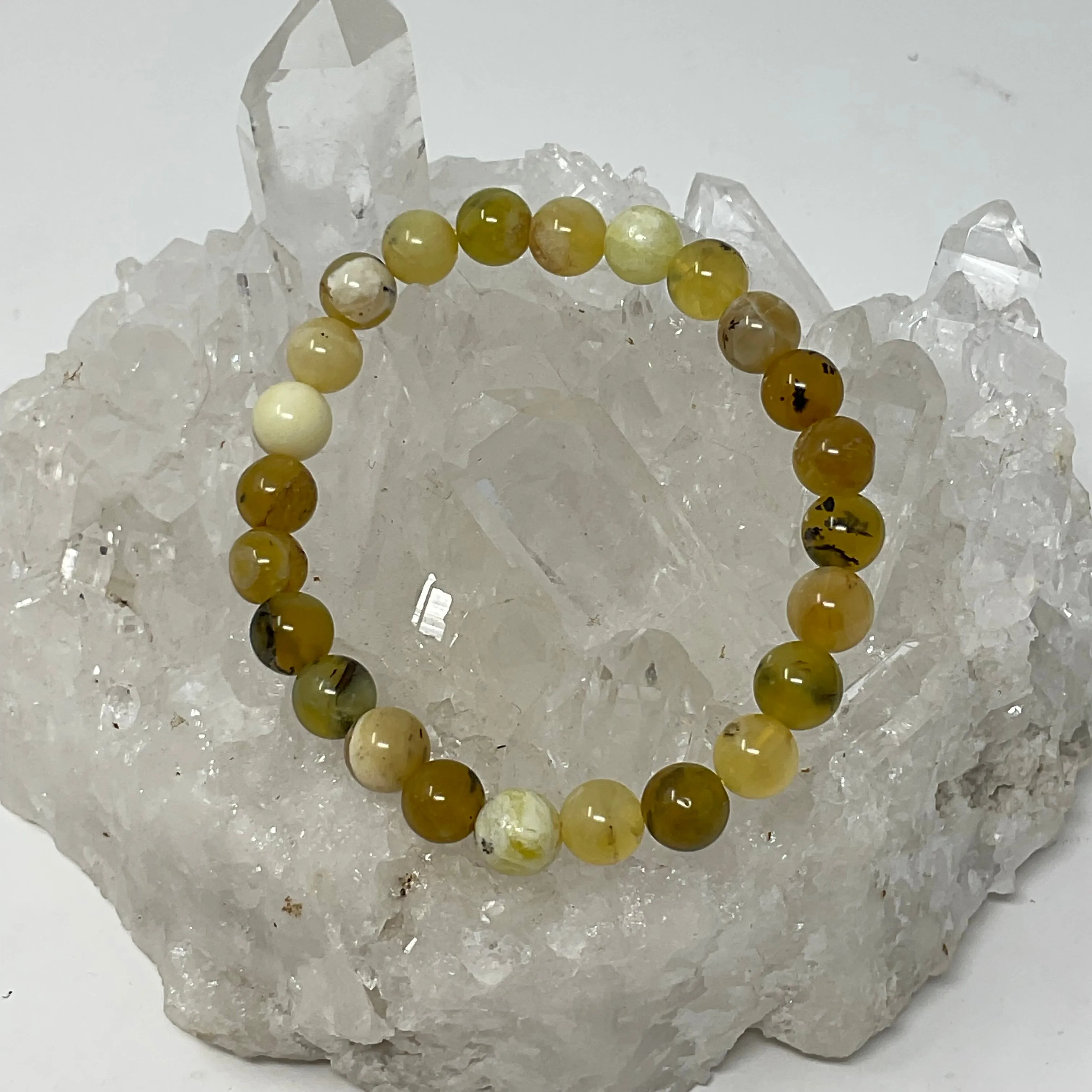 Yellow Opal 7MM-8MM Round Bracelet