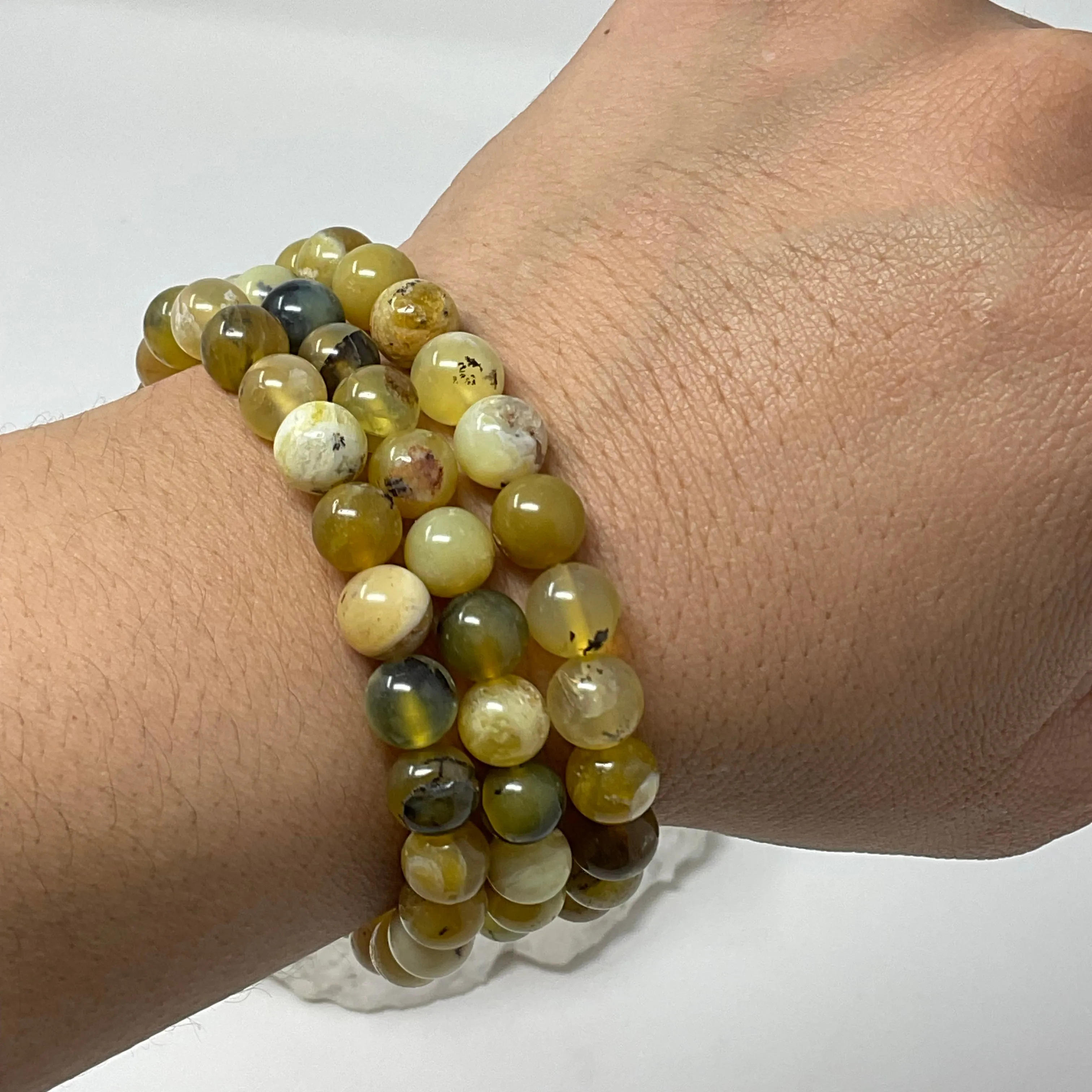 Yellow Opal 7MM-8MM Round Bracelet